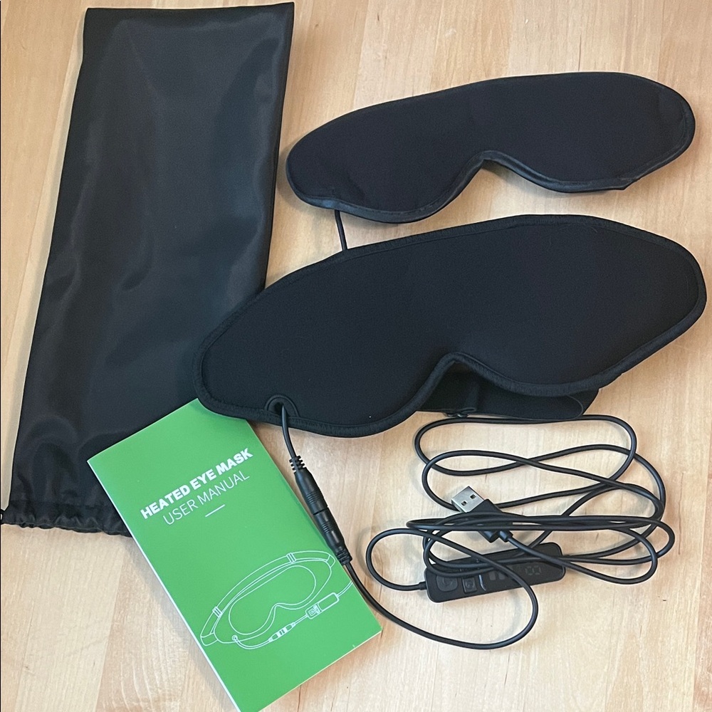 Black Heated Eye Mask